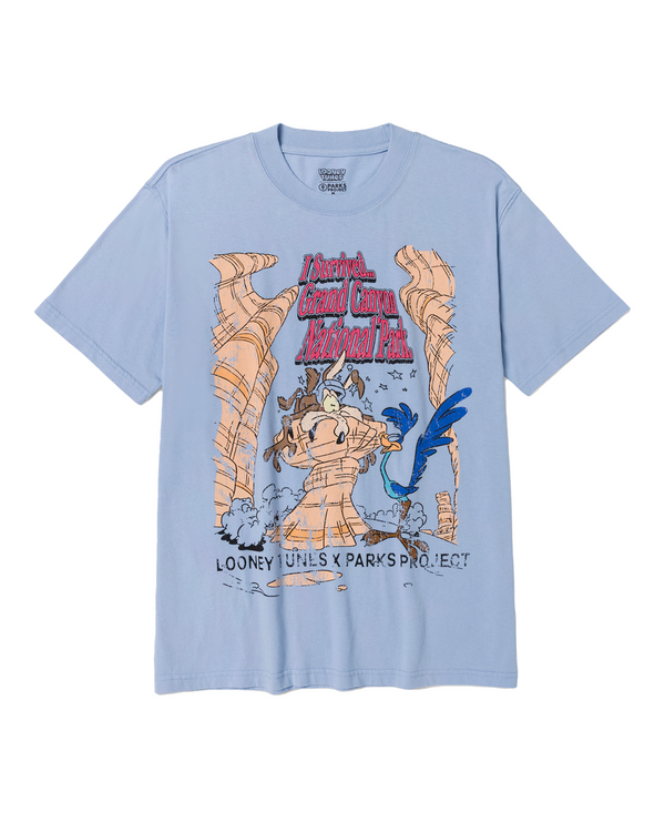 Shop Looney Tunes x Parks Project Grand Canyon Tee Inspired by Grand Canyon | light-blue