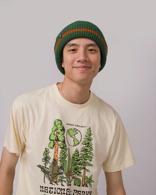 Shop Our Leave it Better Knitted Beanie Inspired By National Parks | forest-green