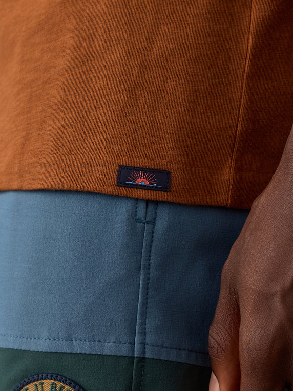 Shop Faherty x Parks Project Chihuahuan Desert Short Sleeve Sunwashed Tee | copper-red