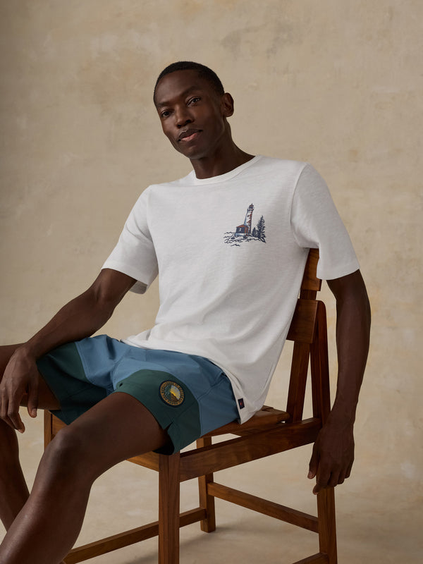 Shop Faherty x Parks Project Great Lakes Short Sleeve Sunwashed Tee  | white