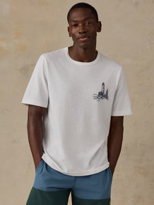 shop faherty x parks project great lakes short sleeve sunwashed tee  | white