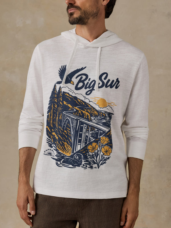 Shop Faherty x Parks Project Big Sur Sunwashed Slub Hoodie | white
