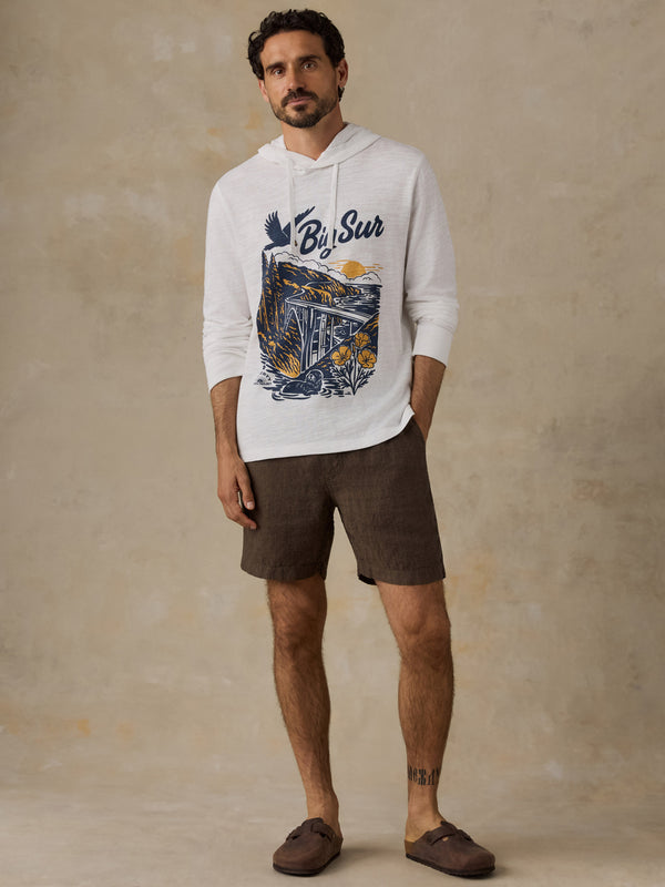 Shop Faherty x Parks Project Big Sur Sunwashed Slub Hoodie | white