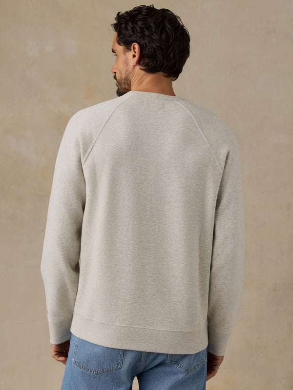 Shop Faherty x Parks Project Rocky Mtns High Standard Fleece Crewneck Inspired by National Parks | antique-ivory-heather