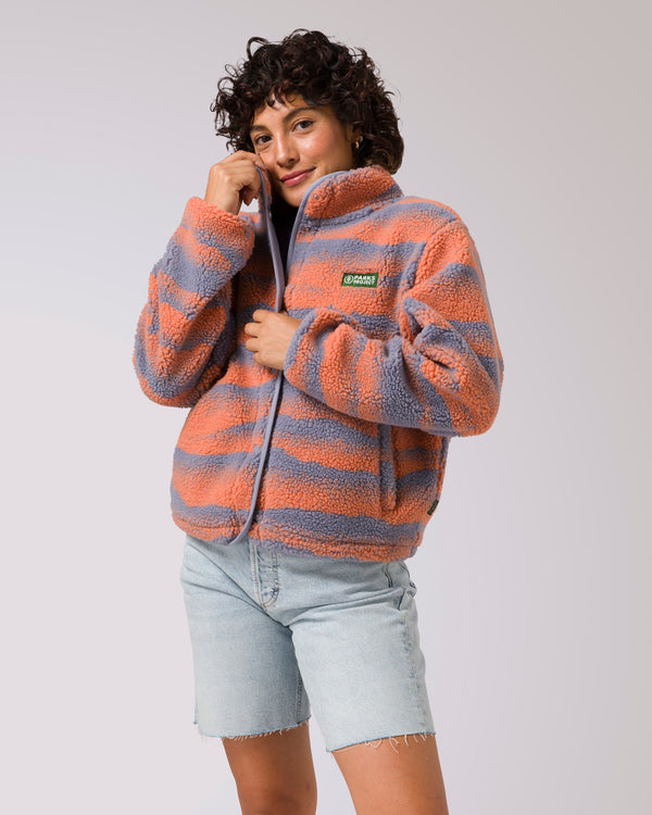 Shop Women's Smoky Mtn. Haze High Pile Fleece Jacket Inspired by Smoky Mtns | multi-color