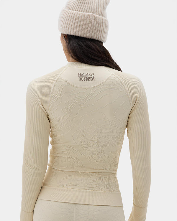 Shop Halfdays x Parks Project Johnston Seamless Top Inspired by Rocky Mountain NP | taupe