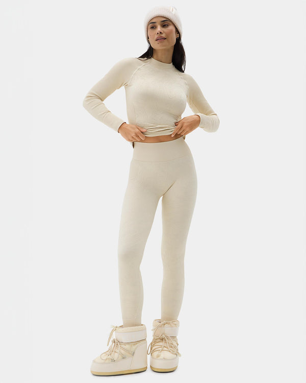 Shop Halfdays x Parks Project Sophia Seamless Legging Inspired by Rocky Mountain NP | taupe