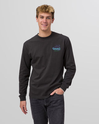 Shop National Park Welcome Long Sleeve Tee Inspired by National Parks | vintage-black
