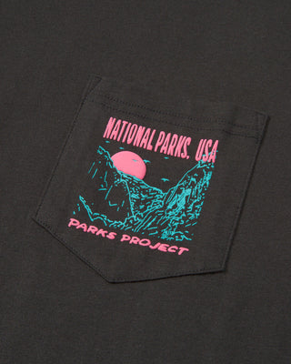 Shop Vintage Black Puff Print National Parks Tee Inspired by our National Parks | vintage-black