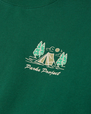 Shop Women's Sunrise Cropped Crew Inspired By National Parks | forest-green