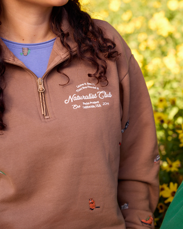 Shop Naturalist Club Quarter Zip Inspired by National Parks | earth-brown