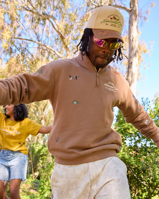 Shop Naturalist Club Quarter Zip Inspired by National Parks | earth-brown
