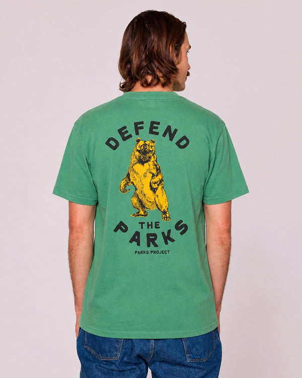 Shop Defend the Parks Bear Pocket Tee Inspiring to Protect Public Lands | sage