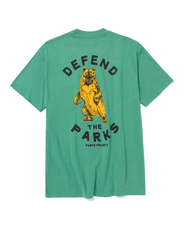 Shop Defend the Parks Bear Pocket Tee Inspiring to Protect Public Lands | sage