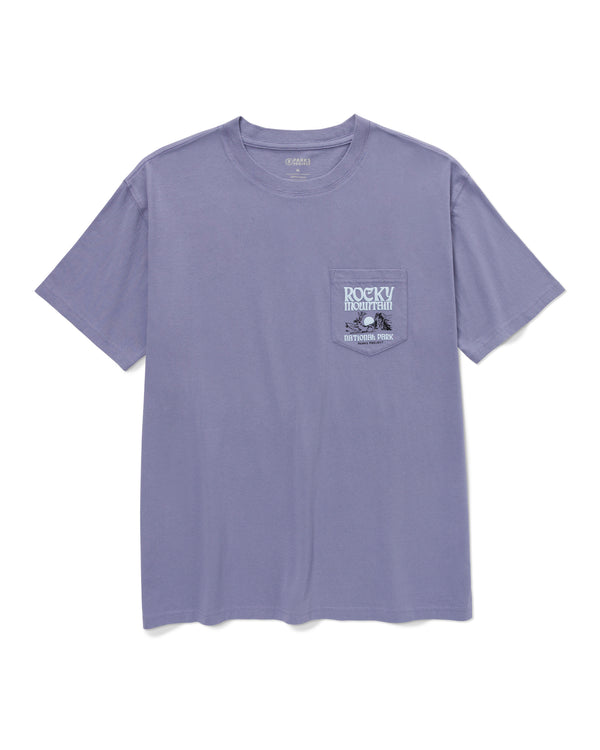 Shop Rocky Mountain Puff Print Pocket Tee Inspired by Rocky Mountain NP | silver-bullet
