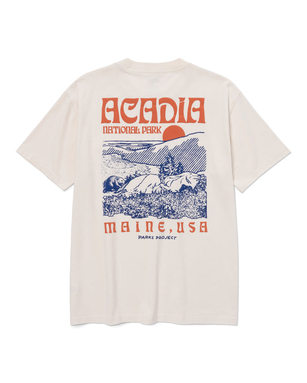 Shop Acadia Puff Print Pocket Tee Inspired by Acadia National Park | raw-natural
