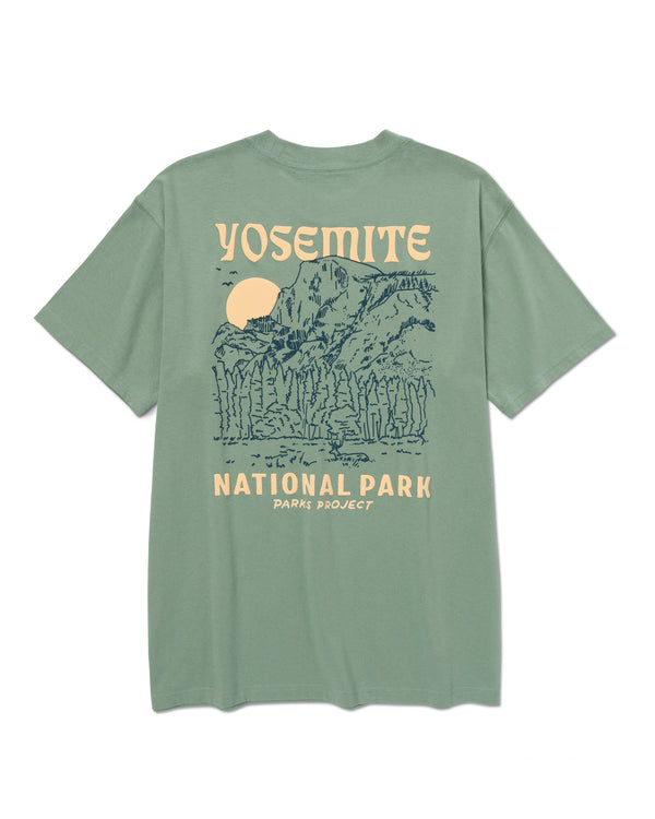 Shop Yosemite Puff Print Pocket Tee Inspired by Yosemite National Park | dusty-sage