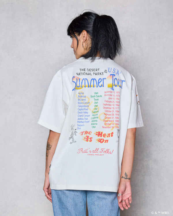 Shop Looney Tunes x Parks Project Heavyweight Oversized Tour Tee  | marshmallow