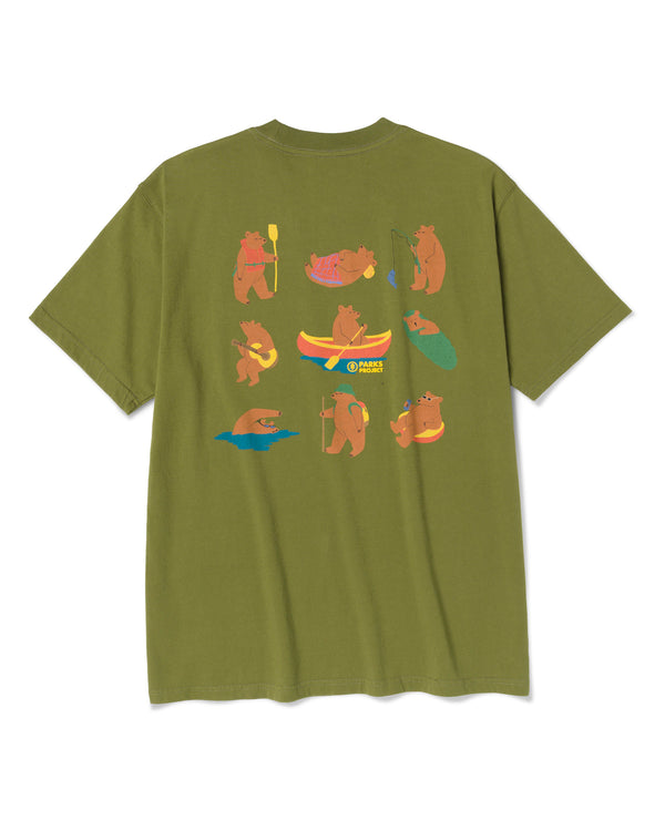 Shop Bears at Camp Pocket Tee Inspired by National Parks | olive