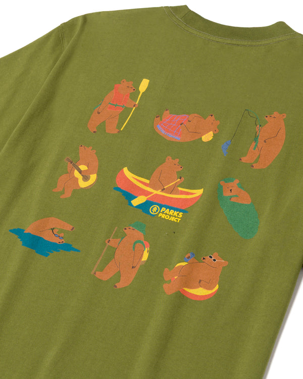 Shop Bears at Camp Pocket Tee Inspired by National Parks | olive