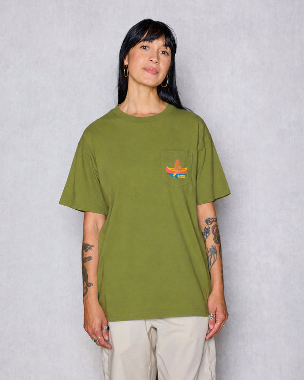 Shop Bears at Camp Pocket Tee Inspired by National Parks | olive