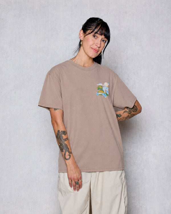 Shop Prospect Park Alliance x Parks Project Tee Inspired by NYC | mushroom-grey