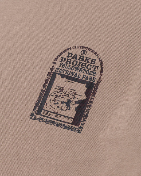 Shop Hydrothermal Study Tee Inspired by Yellowstone National Park | mushroom-grey