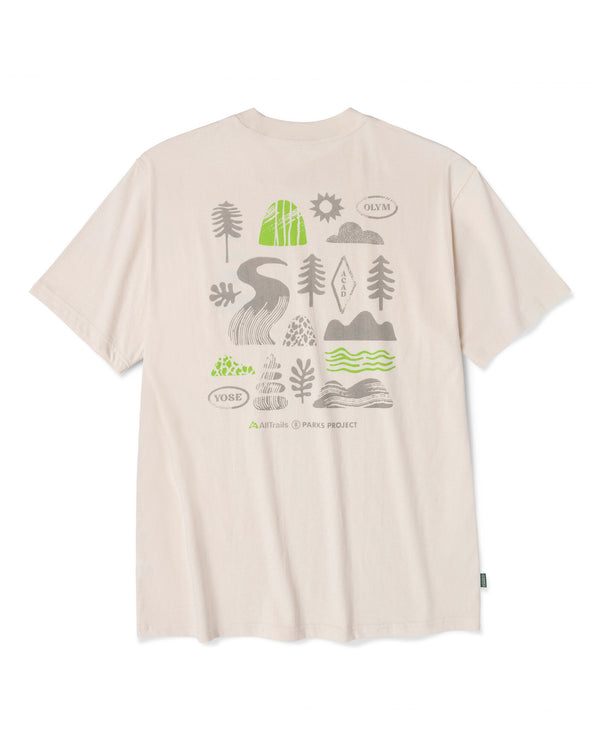 Shop AllTrails x Parks Project Tee Inspired by National Parks | raw-natural