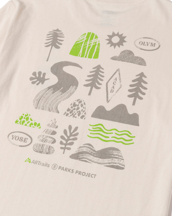 Shop AllTrails x Parks Project Tee Inspired by National Parks | raw-natural