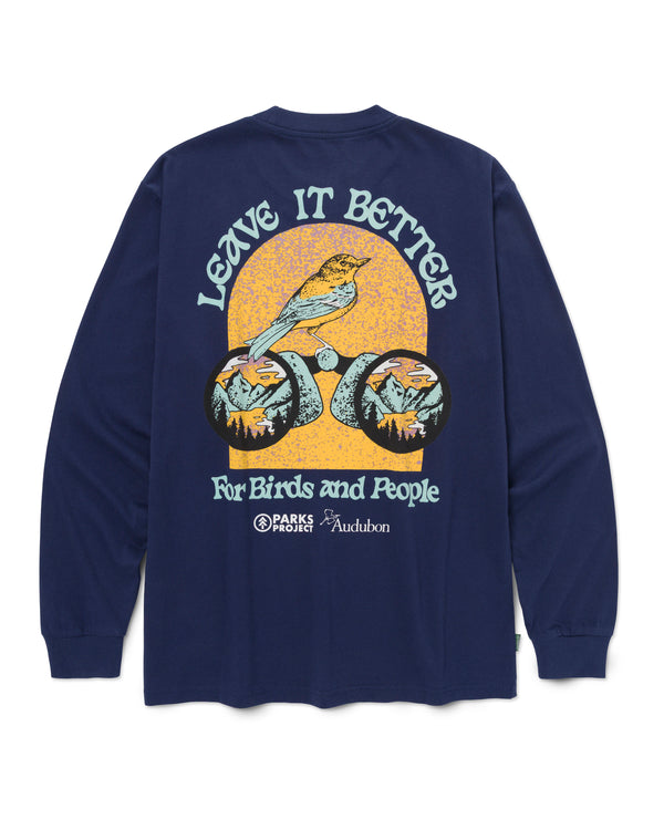 Shop Parks Project x Audubon Long Sleeve Tee Inspired by Birds in Parks | navy