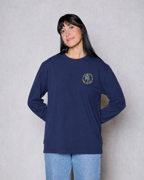 Shop Parks Project x Audubon Long Sleeve Tee Inspired by Birds in Parks | navy