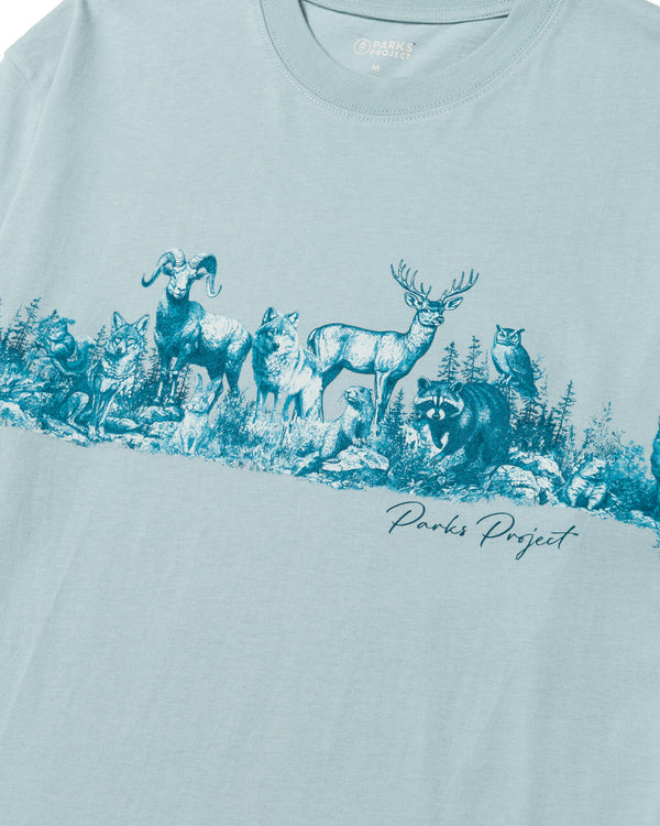 Shop Alpine Animals Long Sleeve Tee Inspired by Grand Teton | dusty-blue