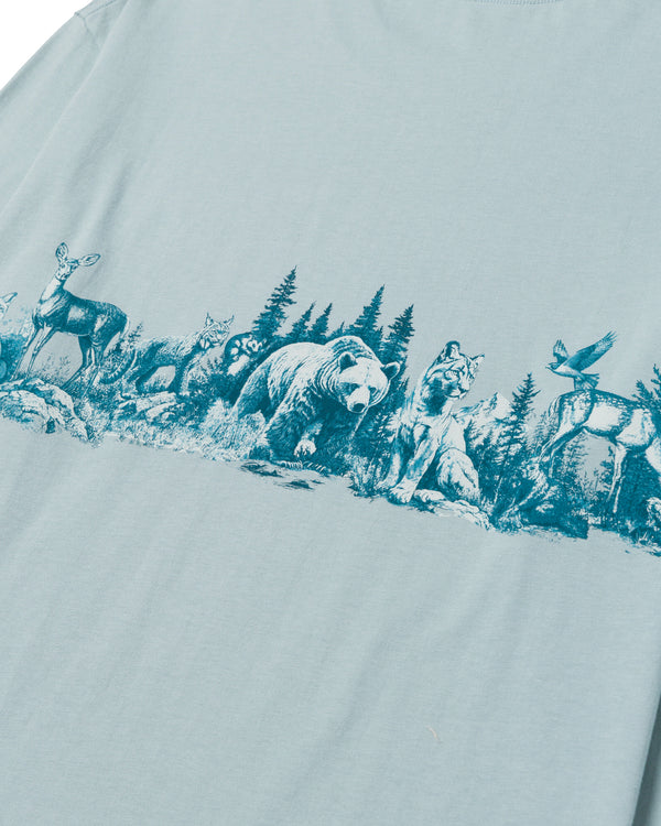 Shop Alpine Animals Long Sleeve Tee Inspired by Grand Teton | dusty-blue