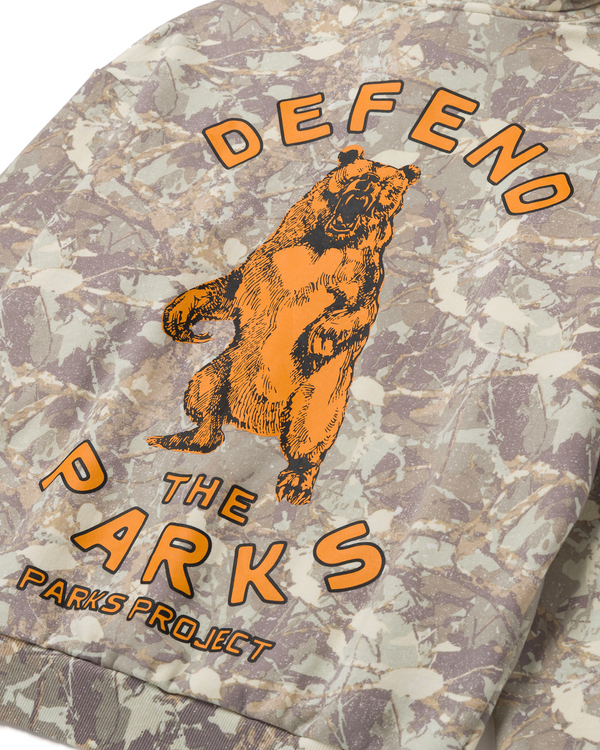 Shop Defend the Parks Bear Hoodie Inspired by Protecting National Parks  | camo