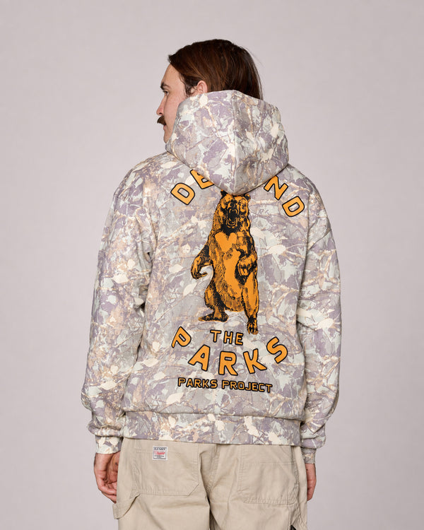 Shop Defend the Parks Bear Hoodie Inspired by Protecting National Parks  | camo