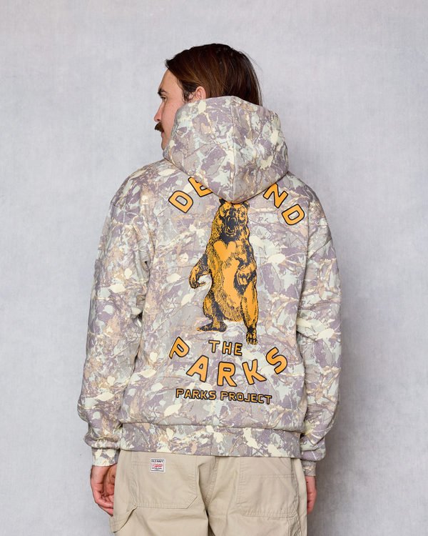 Shop Defend the Parks Bear Hoodie Inspired by Protecting National Parks  | camo