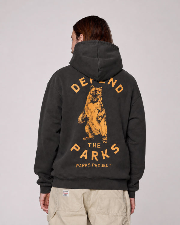 Shop Defend the Parks Bear Hoodie Inspired by Protecting National Parks | vintage-black