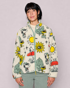peanuts x parks project: recycled shearling snoopy jacket | multi-color