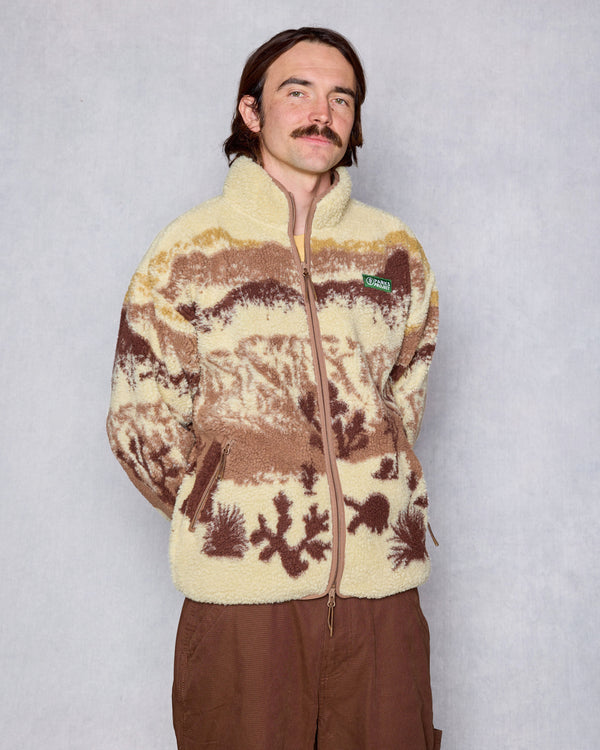 Shop Joshua Tree Full Zip High Pile Fleece Inspired by Joshua Tree | sand