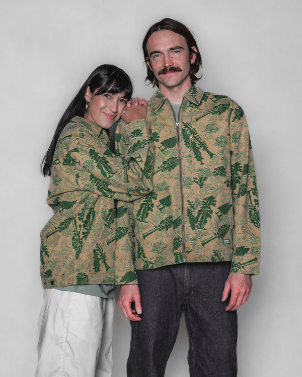 Shop Sequoia Seedlings Canvas Jacket Inspired by National Parks | green-and-natural