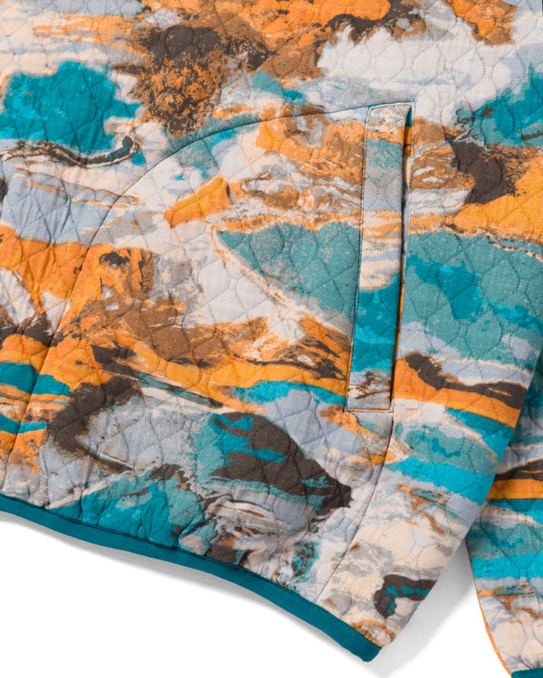 Shop Hydrothermal Pools Quilted Pullover Inspired by Yellowstone | multi-color