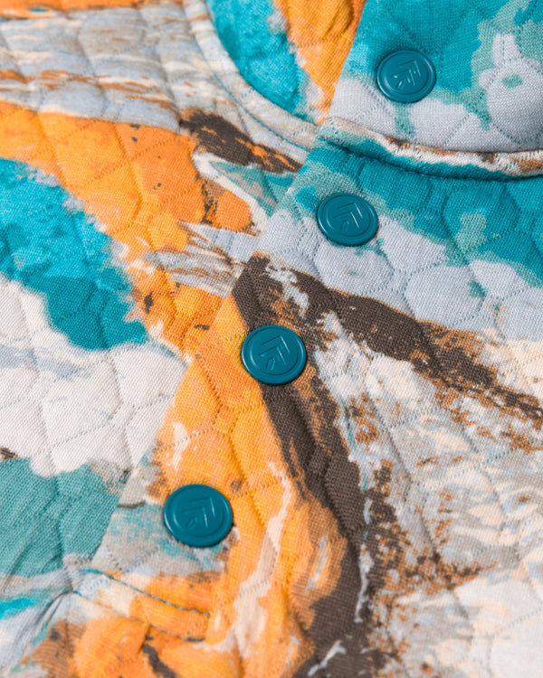 Shop Hydrothermal Pools Quilted Pullover Inspired by Yellowstone | multi-color