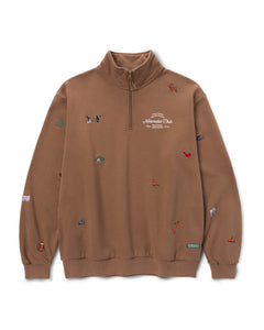 shop naturalist club quarter zip inspired by national parks | earth-brown