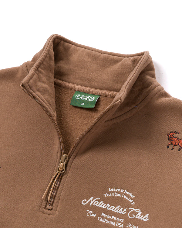 Shop Naturalist Club Quarter Zip Inspired by National Parks | earth-brown