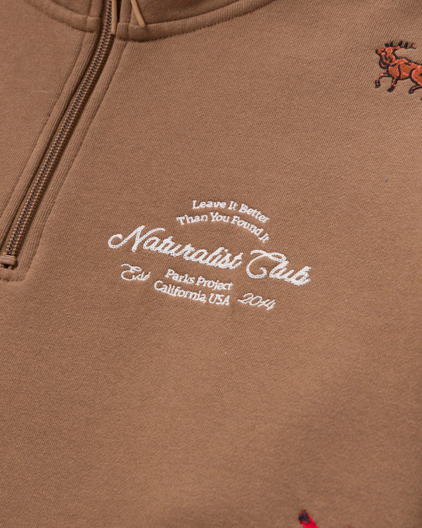 Shop Naturalist Club Quarter Zip Inspired by National Parks | earth-brown