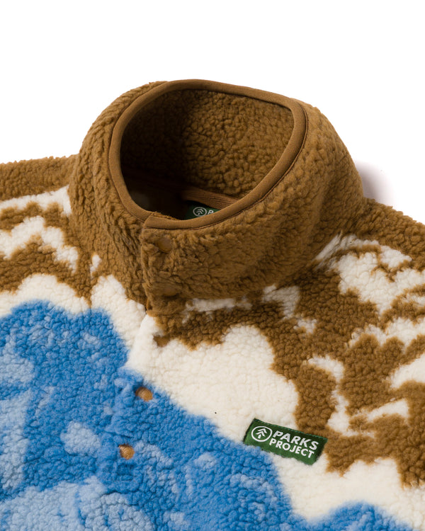 Shop Bison Bellows High Pile Fleece Inspired by Yellowstone | multi-color