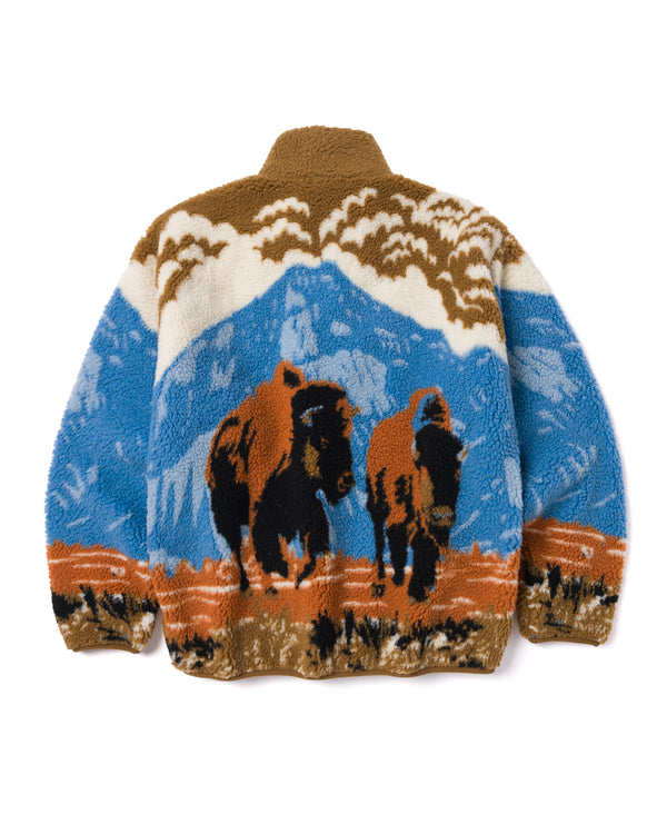 Shop Bison Bellows High Pile Fleece Inspired by Yellowstone | multi-color
