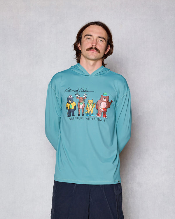 Shop Adventure with Friends UVB Hoodie Inspired by National Parks | dusty-teal
