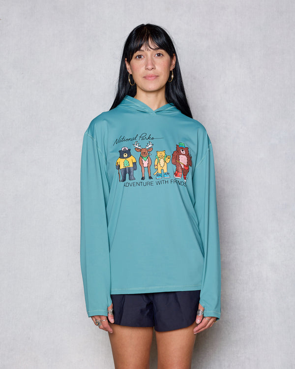 Shop Adventure with Friends UVB Hoodie Inspired by National Parks | dusty-teal