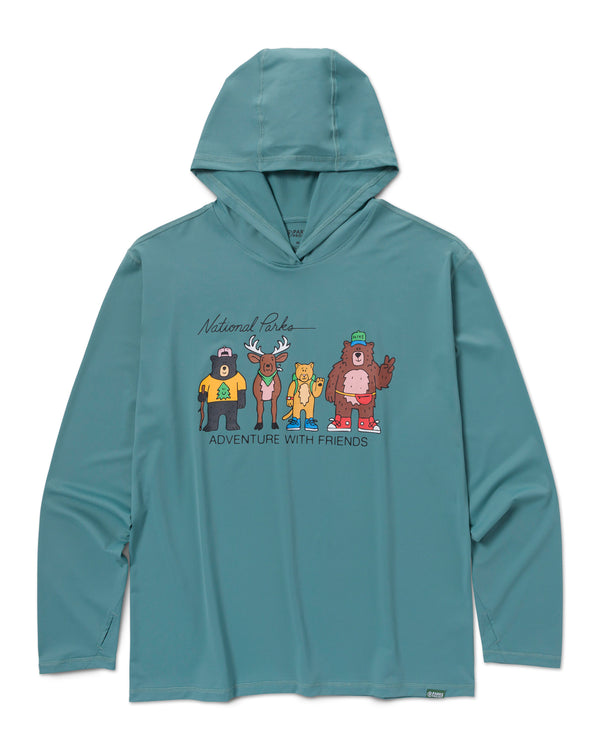 Shop Adventure with Friends UVB Hoodie Inspired by National Parks | dusty-teal